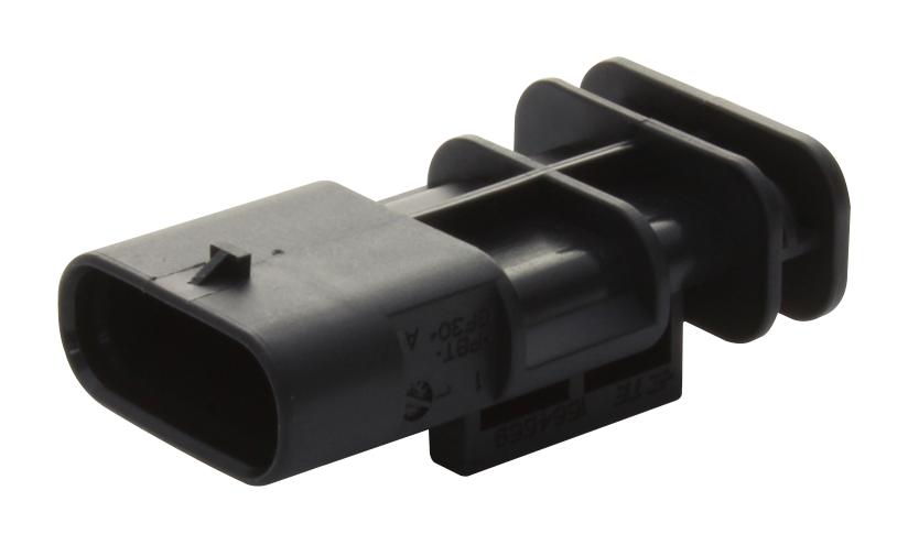 Te Connectivity 1-1564559-1 Plug Housing, 4Pos, Gf Pbt, Black