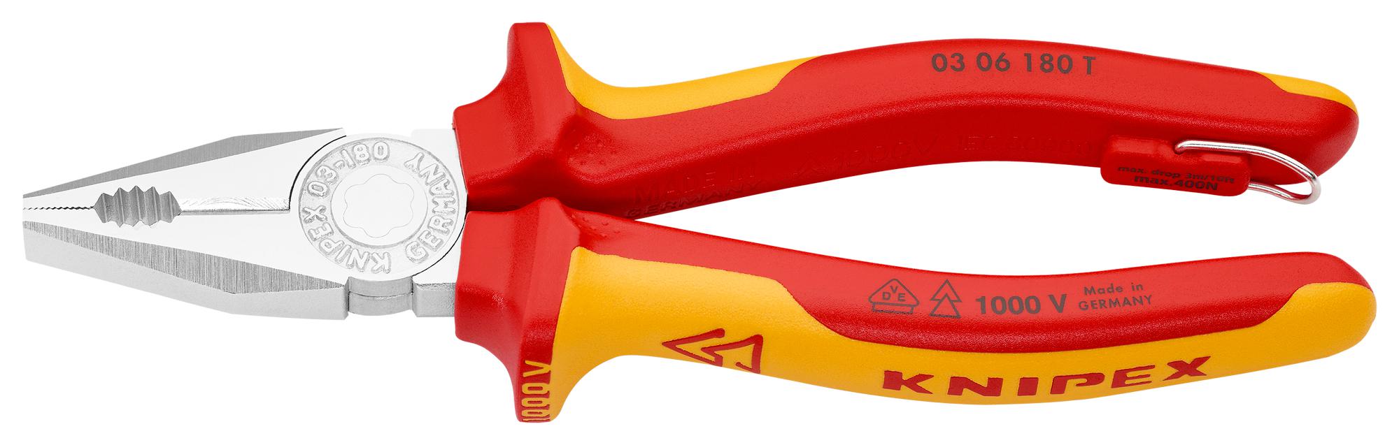 Knipex 03 06 180 T Combination Plier, 180Mm, 16Mm2