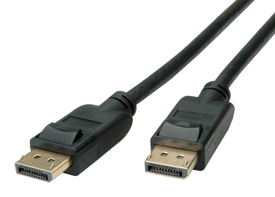 Roline 11.04.5811 Audio Cable, Displayport Plug, 2M, Black