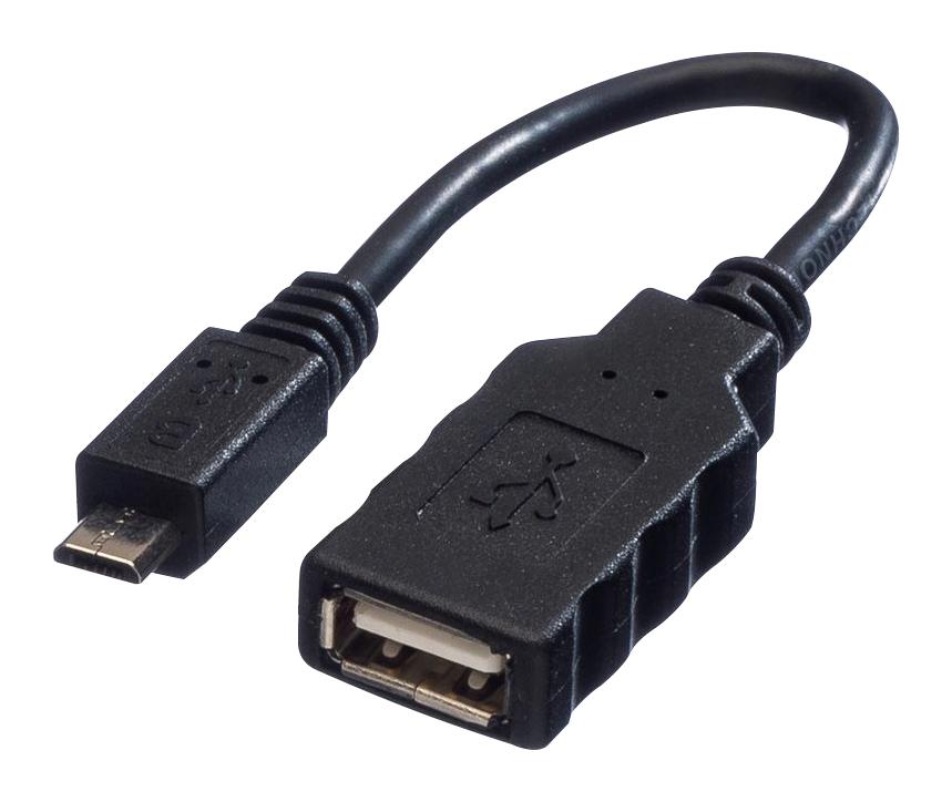 Roline 11.02.8311 Usb Cable, A Rcpt-Micro B Plug, 0.15M