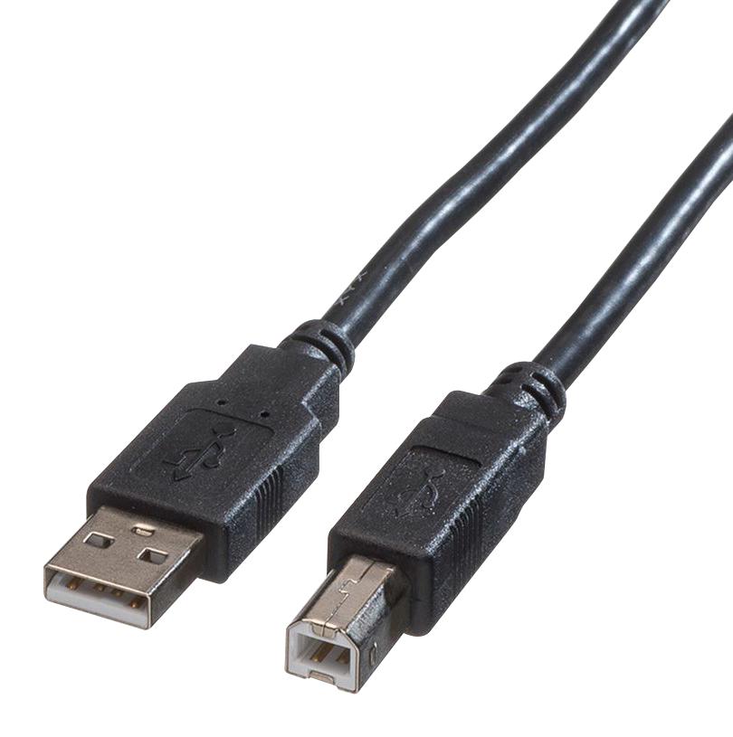 Roline 11.02.8830 Usb Cable, 2.0 A-B Plug, 3M, Blk