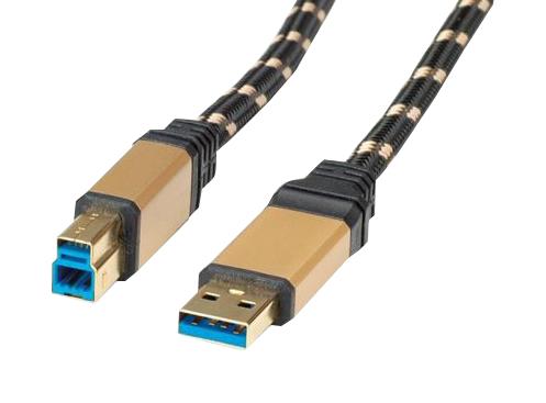 Roline 11.02.8903 Usb Cable, 3.0 A-B Plug, 3M, Blk