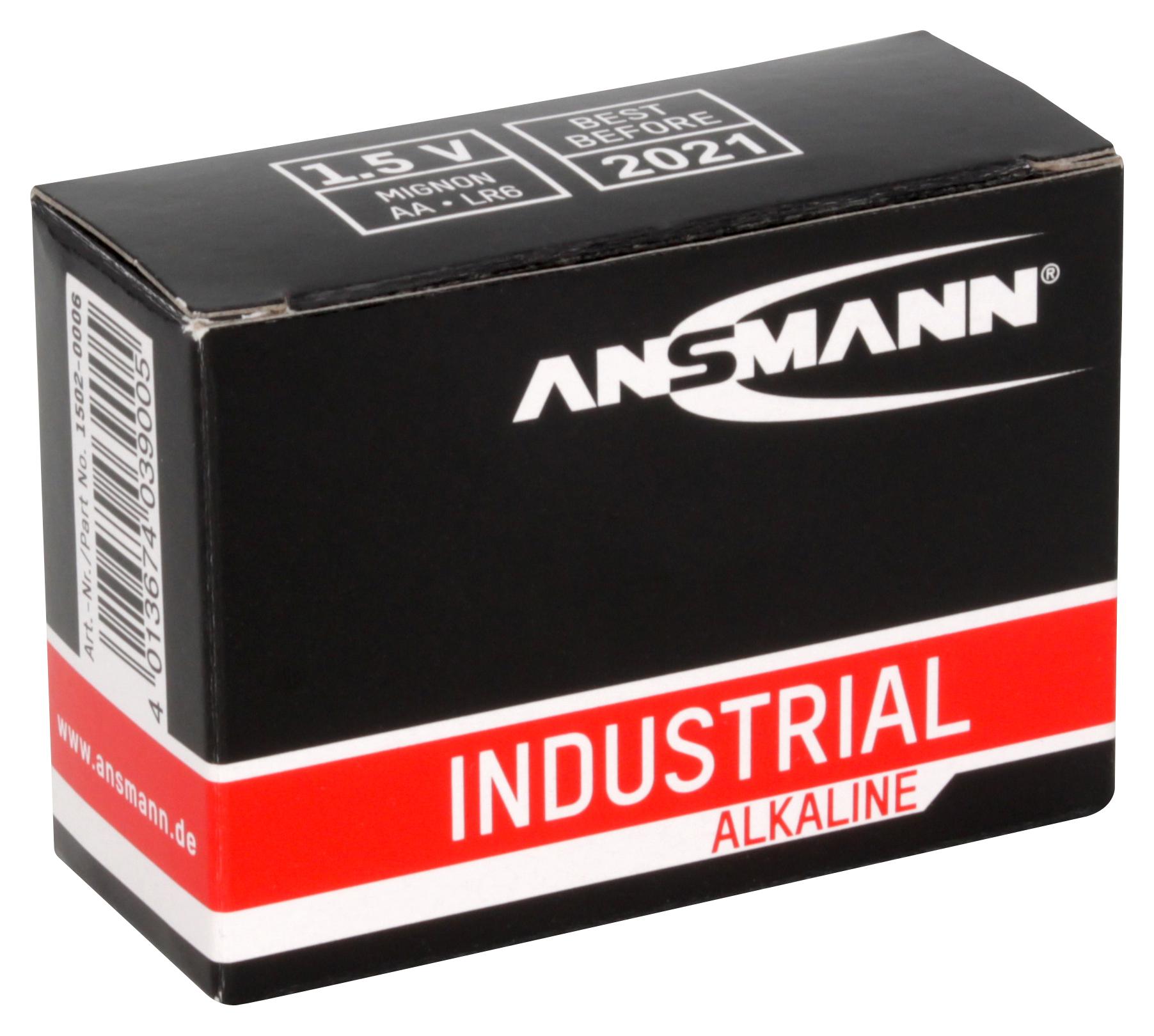 Ansmann 1502-0006. Battery, Non Rechargeable, 1.5V, Aa,pk10