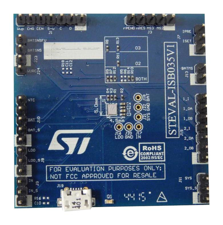 Stmicroelectronics Steval-Isb035V1 Eval Brd, Li-Ion/polymer Battery Charger