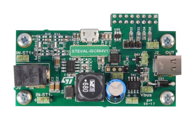 Stmicroelectronics Steval-Isc004V1 Eval Board, Usb Pwr Delivery Controller