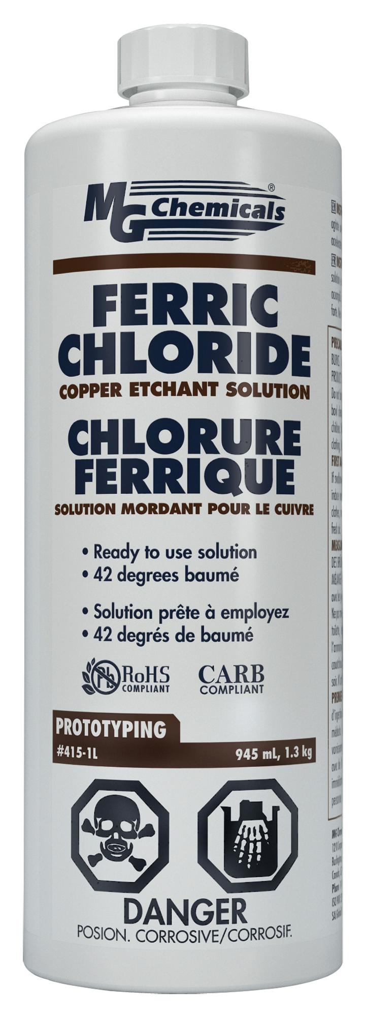 Mg Chemicals 415-1L Ferric Chloride Solution, Bottle, 945Ml