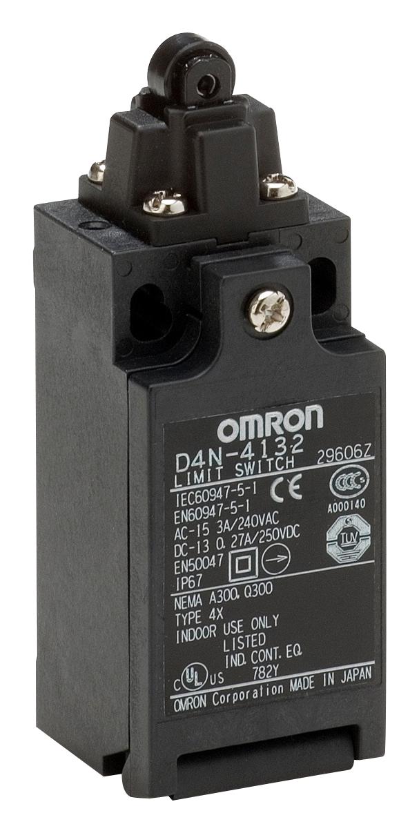 Omron Industrial Automation D4N4132 Limit Switch, Spst-Nc/no, 240Vac, 3A