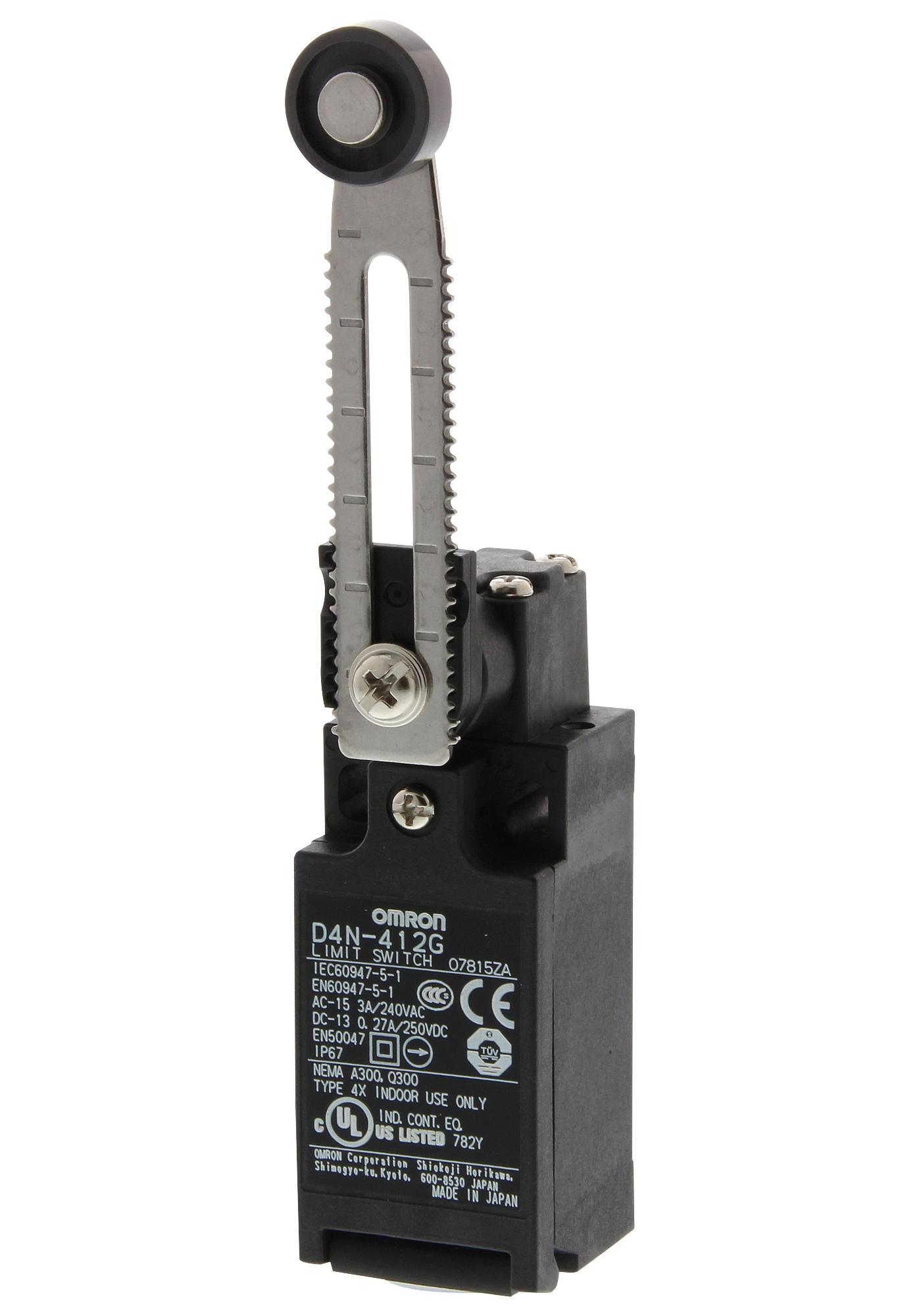 Omron Industrial Automation D4N412G Limit Switch, Spst-Nc/no, 240Vac, 3A