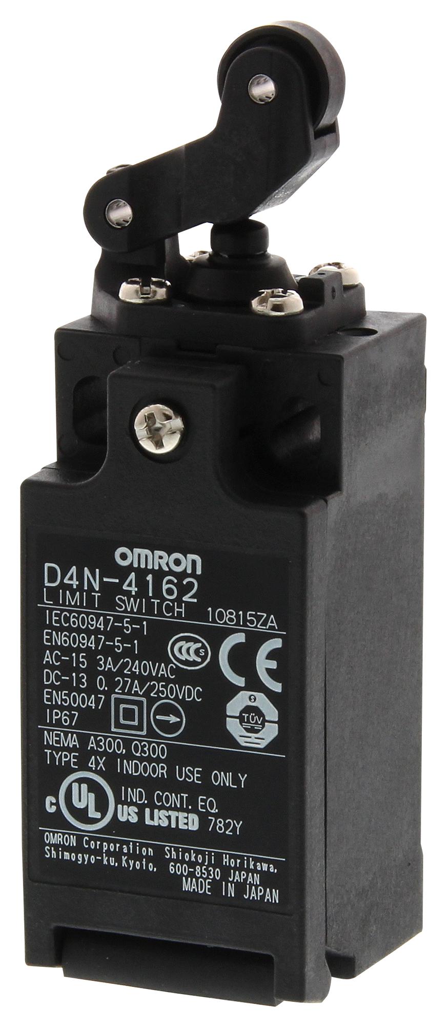 Omron Industrial Automation D4N4162 Limit Switch, Spst-Nc/no, 240Vac, 3A