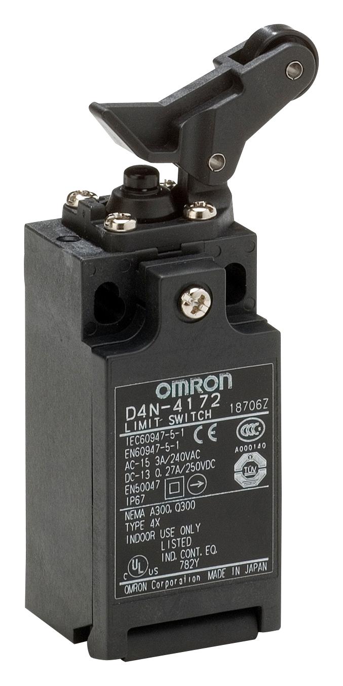 Omron Industrial Automation D4N4172 Limit Switch, Spst-Nc/no, 240Vac, 3A