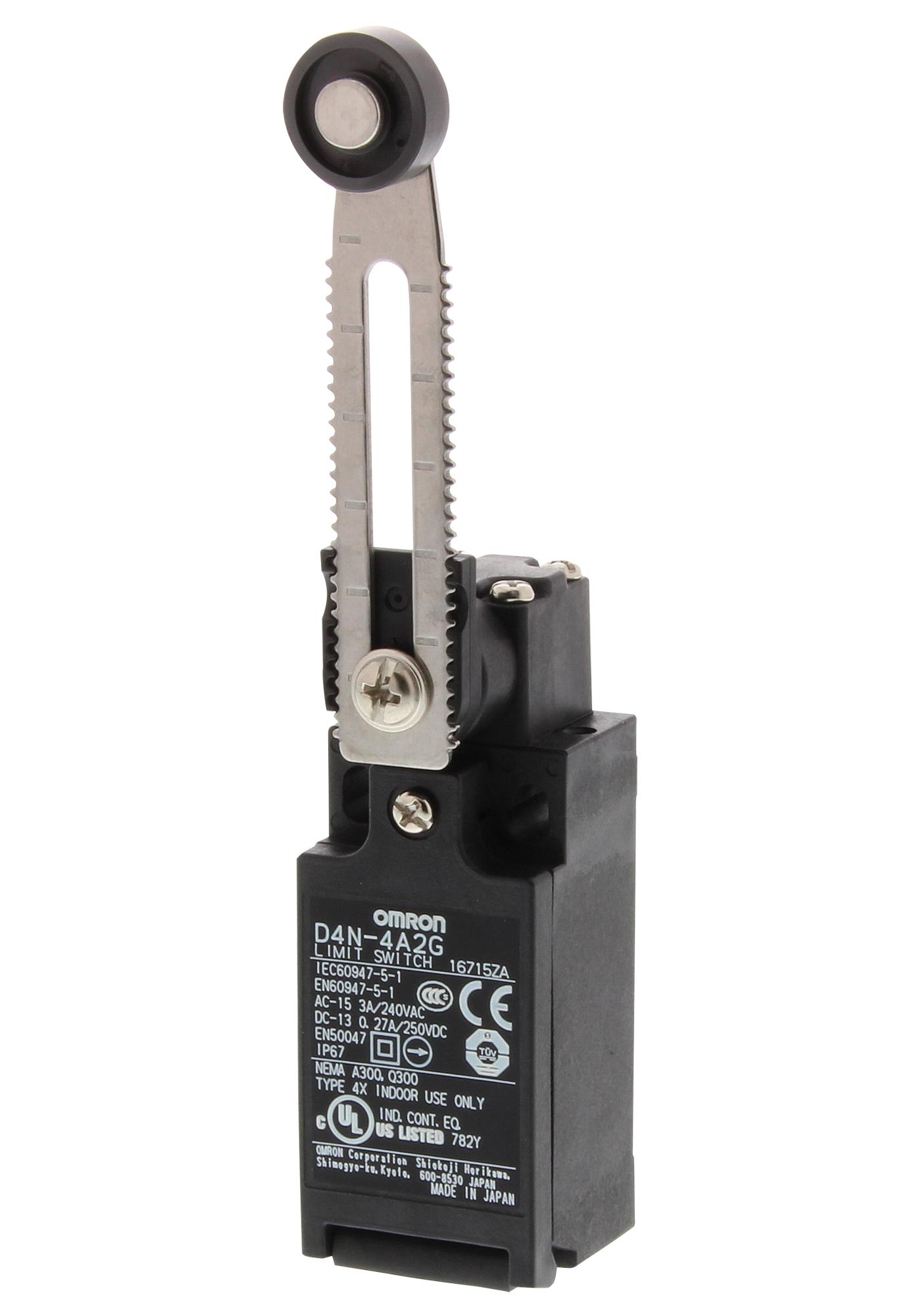 Omron Industrial Automation D4N4A2G Limit Switch, Spst-Nc/no, 240Vac, 3A