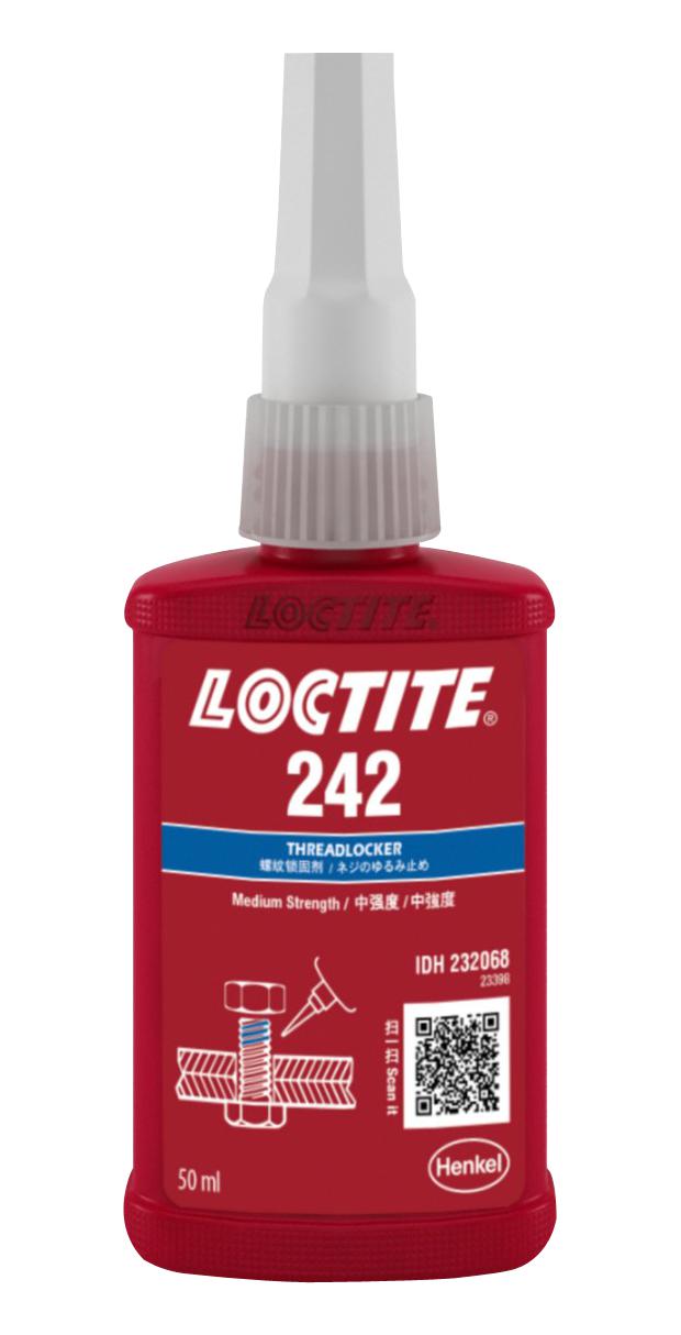 Loctite 242, 50Ml Threadlocker, Bottle, 50Ml, Blue