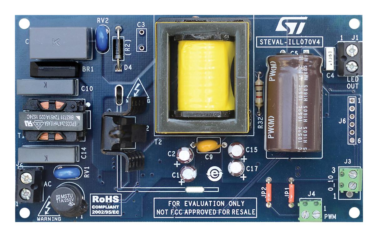 Stmicroelectronics Steval-Ill070V4 Dev Kit, Dimmable Single String Led Driv