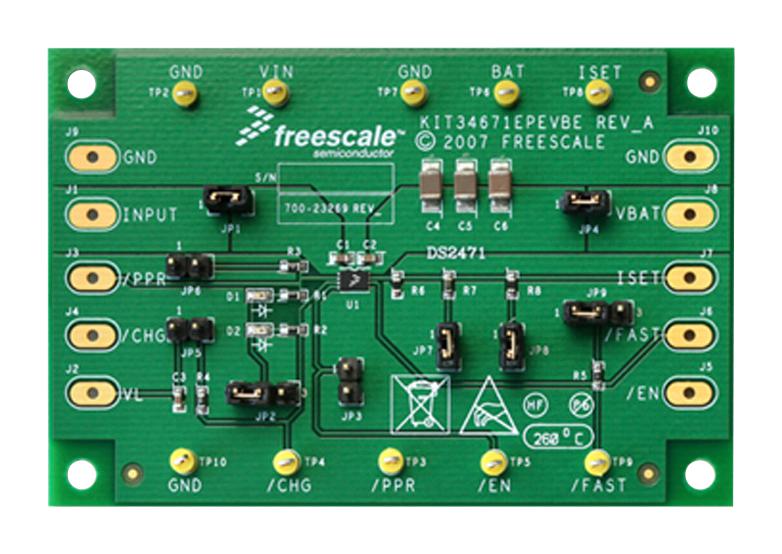 Nxp Kit34671Epevbe Eval Board, Li-Ion / Pol Battery Charger