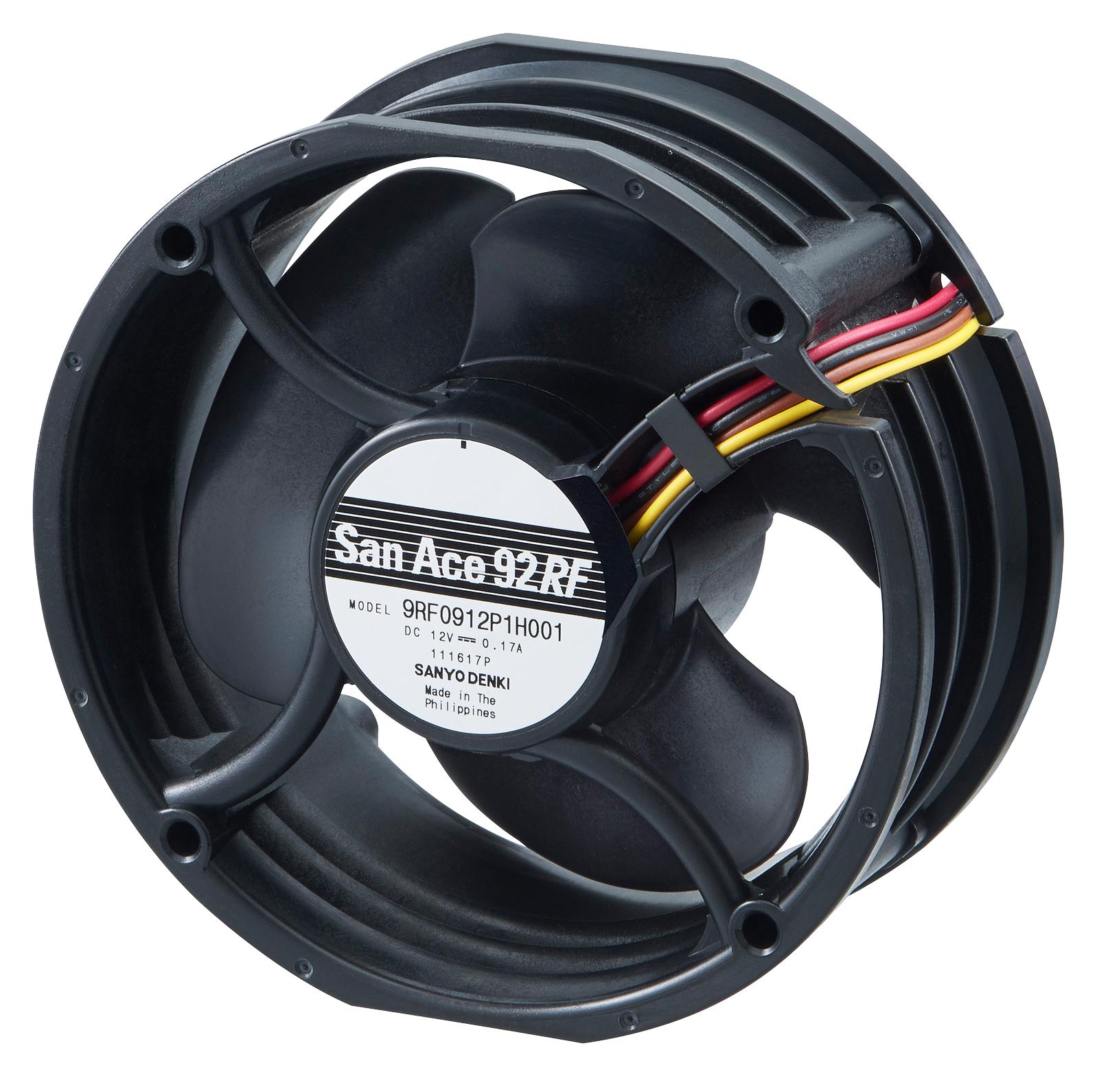 Sanyo Denki 9Rf0924P1H001 Axial Fan, 92Mm, 24Vdc, 42.4Cfm, 39Dba