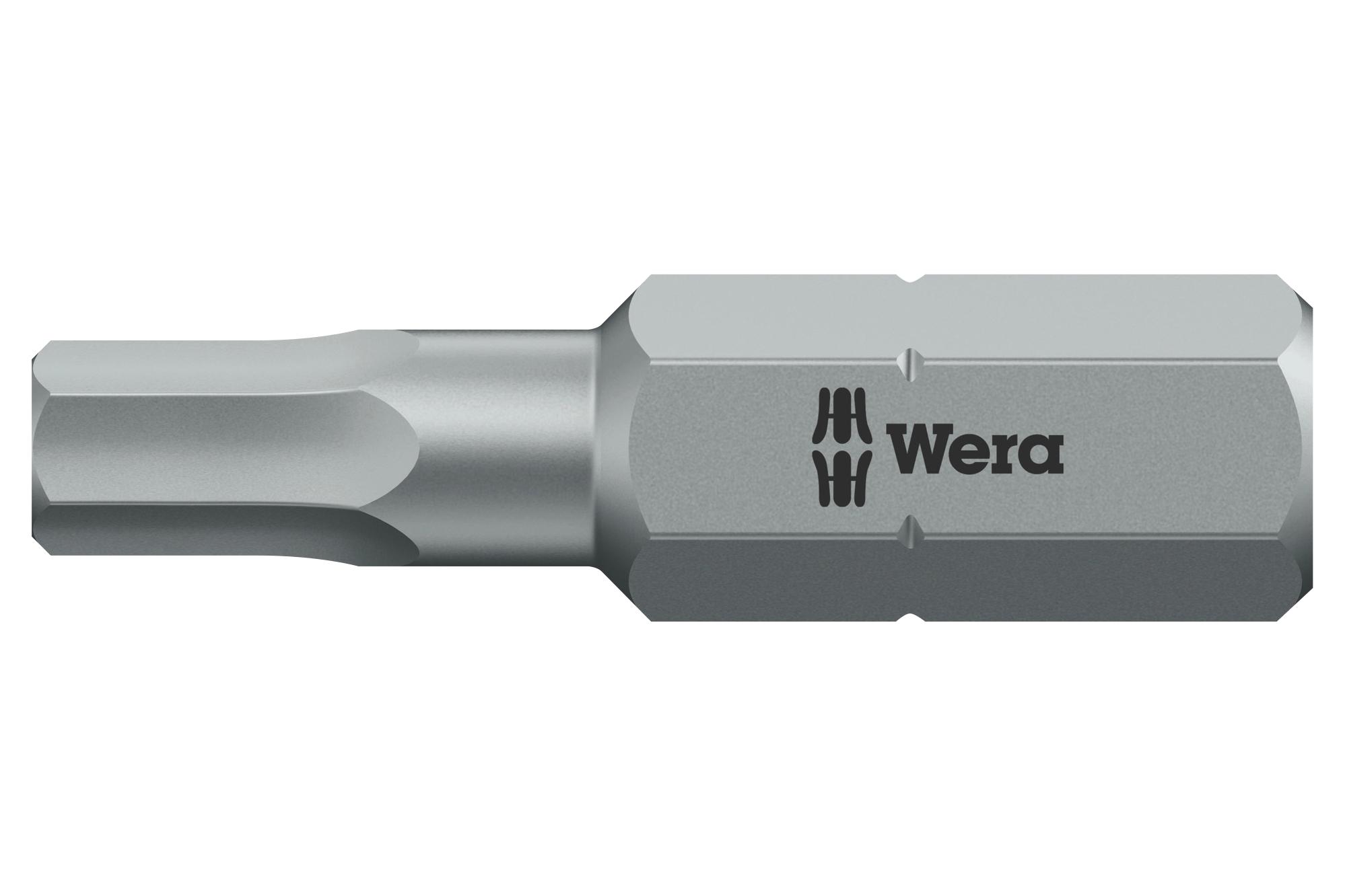 Wera 05056330001 Hex Bit, Size 6Mm X 25Mm