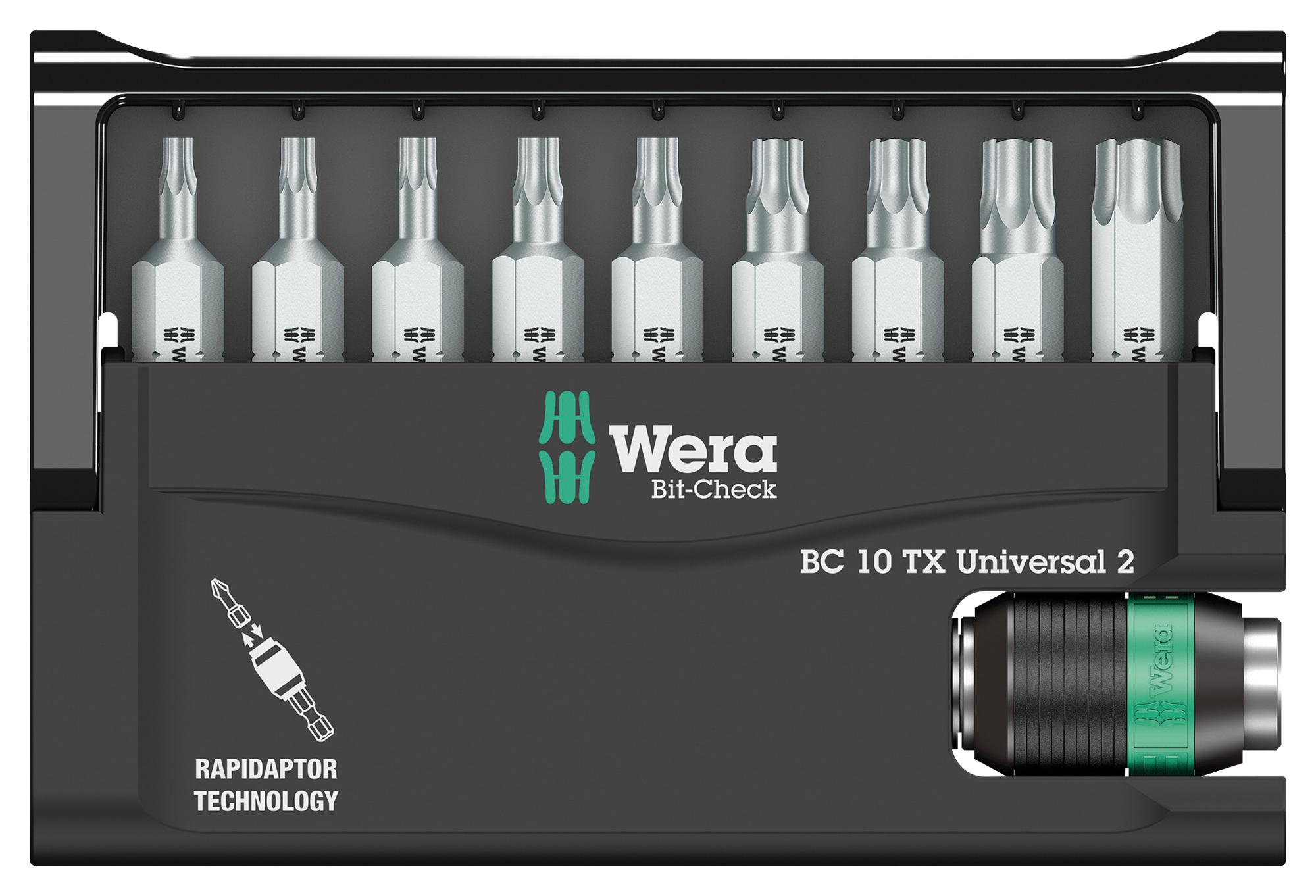 Wera 05057115001 Bit-Check Set W/universal Holder, 11Pc