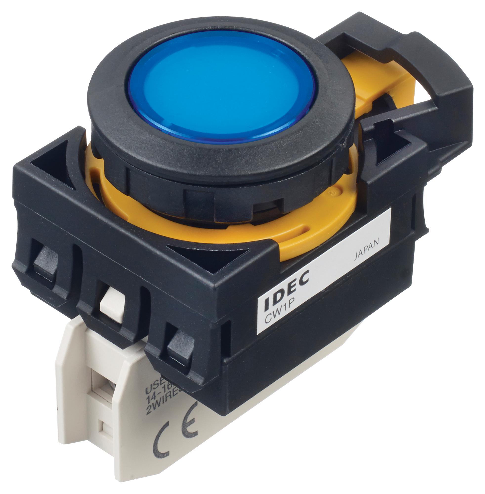 Idec Cw1P-1Eq4S Pilot Light, Blue, 22Mm, 24Vac/vdc