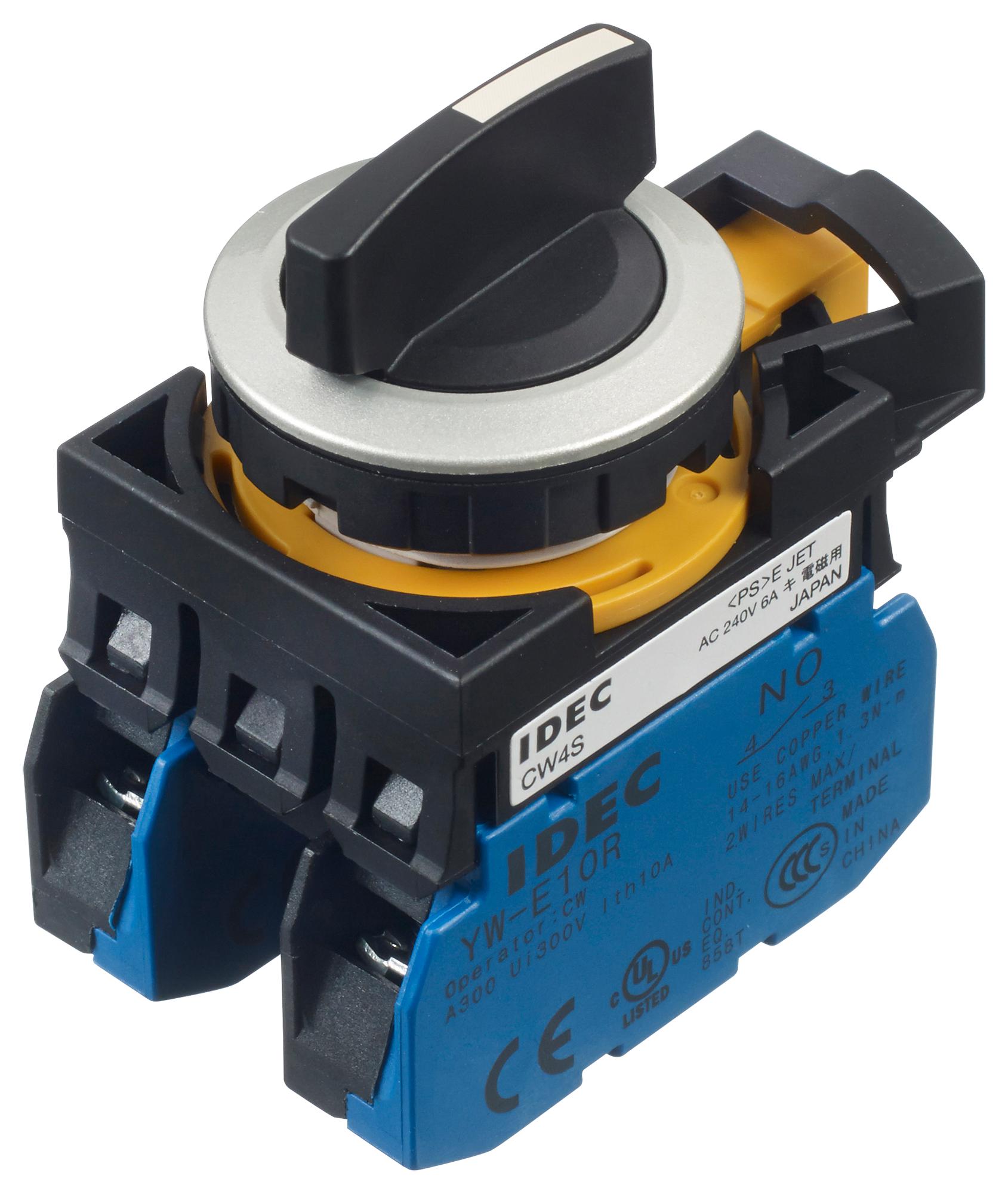 Idec Cw4S-31E20 Rotary Switch, 3 Pos, 10A, 240Vac