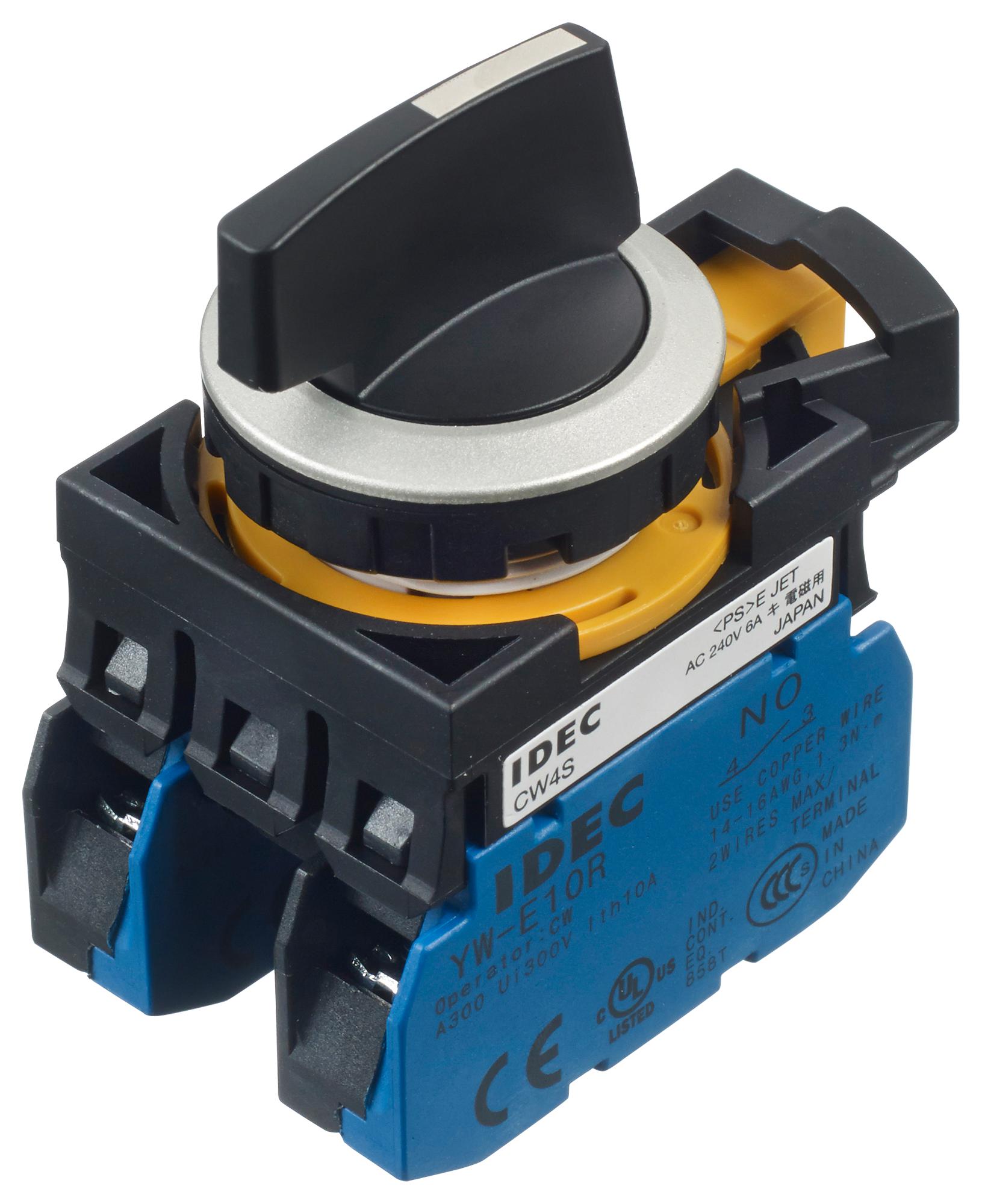 Idec Cw4S-31Le20 Rotary Switch, 3 Pos, 10A, 240Vac