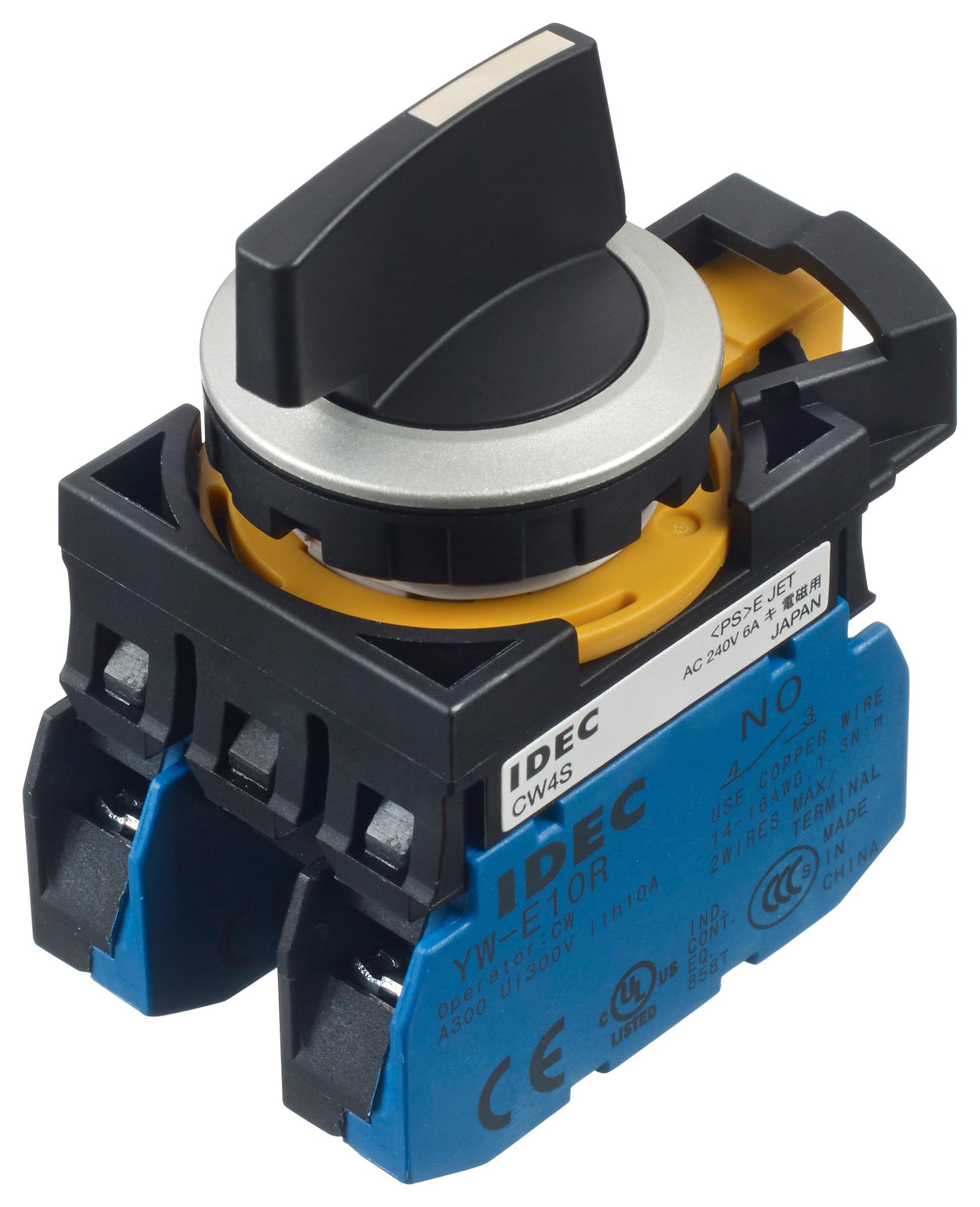 Idec Cw4S-3Le20 Rotary Switch, 3 Pos, 10A, 240Vac