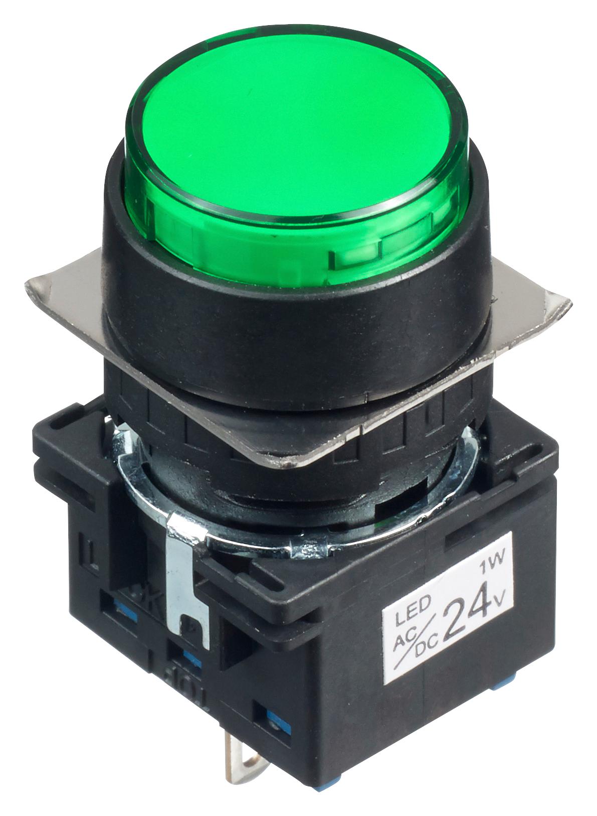 Idec Lb1P-1T04G Pilot Light, Green, 24Vac/vdc