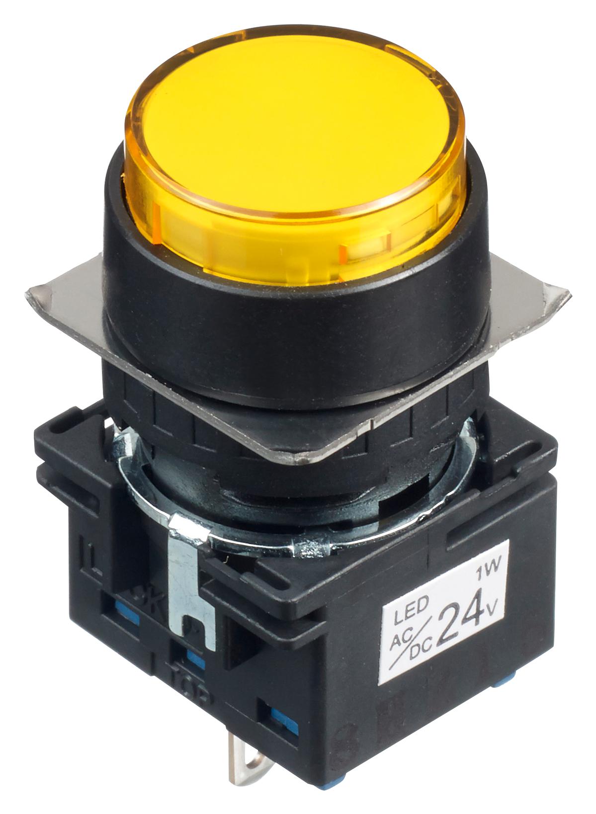 Idec Lb1P-1T04Y Pilot Light, Yellow, 24Vac/vdc