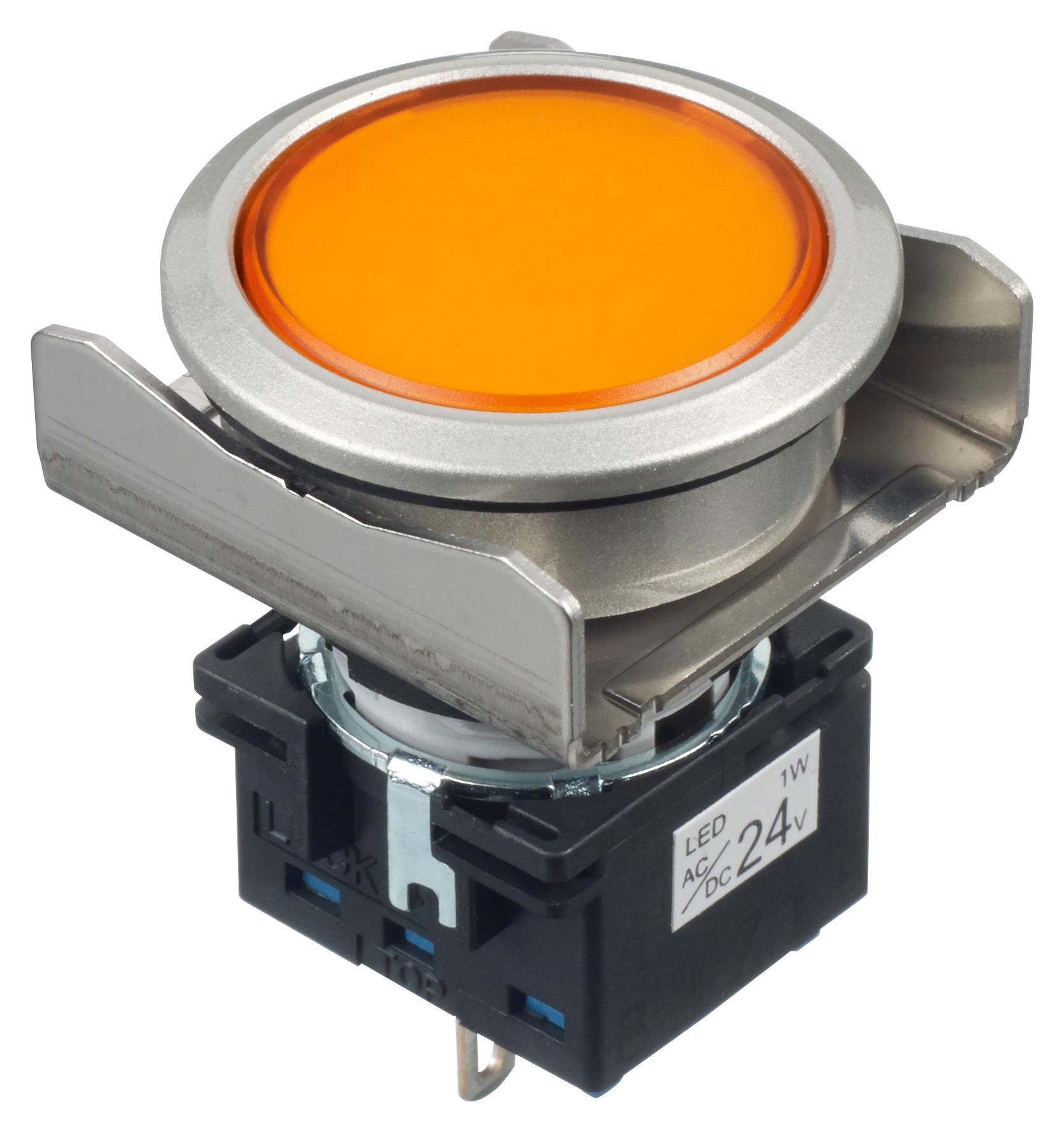 Idec Lbw6Mp-1T04Wa Pilot Light, Amber, 24Vac/vdc