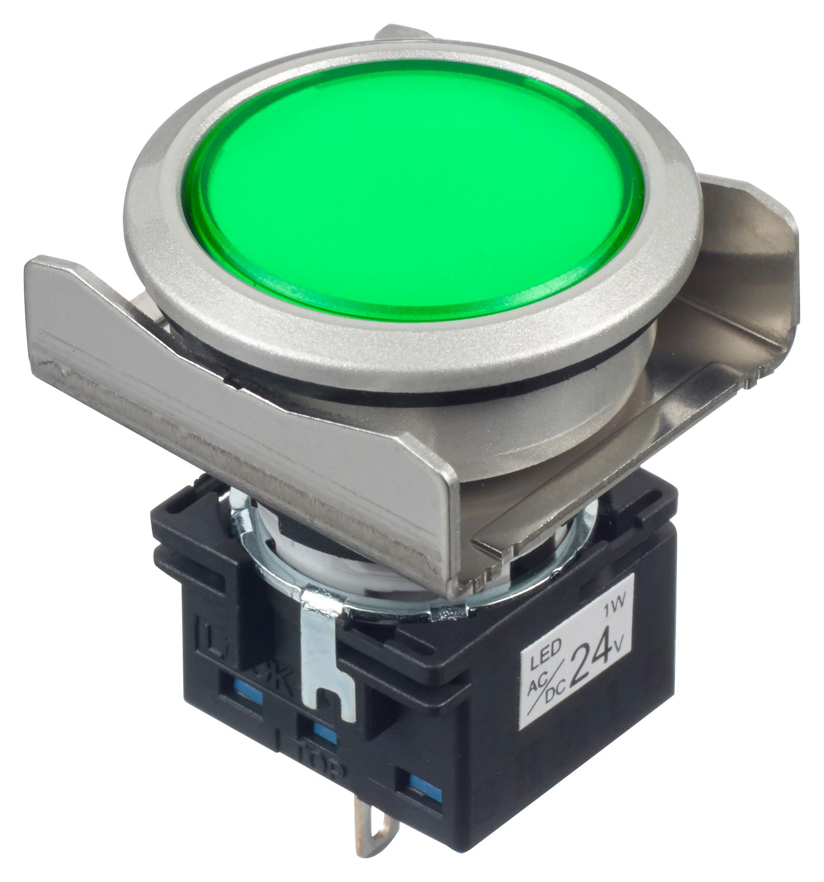 Idec Lbw6Mp-1T04Wg Pilot Light, Green, 24Vac/vdc