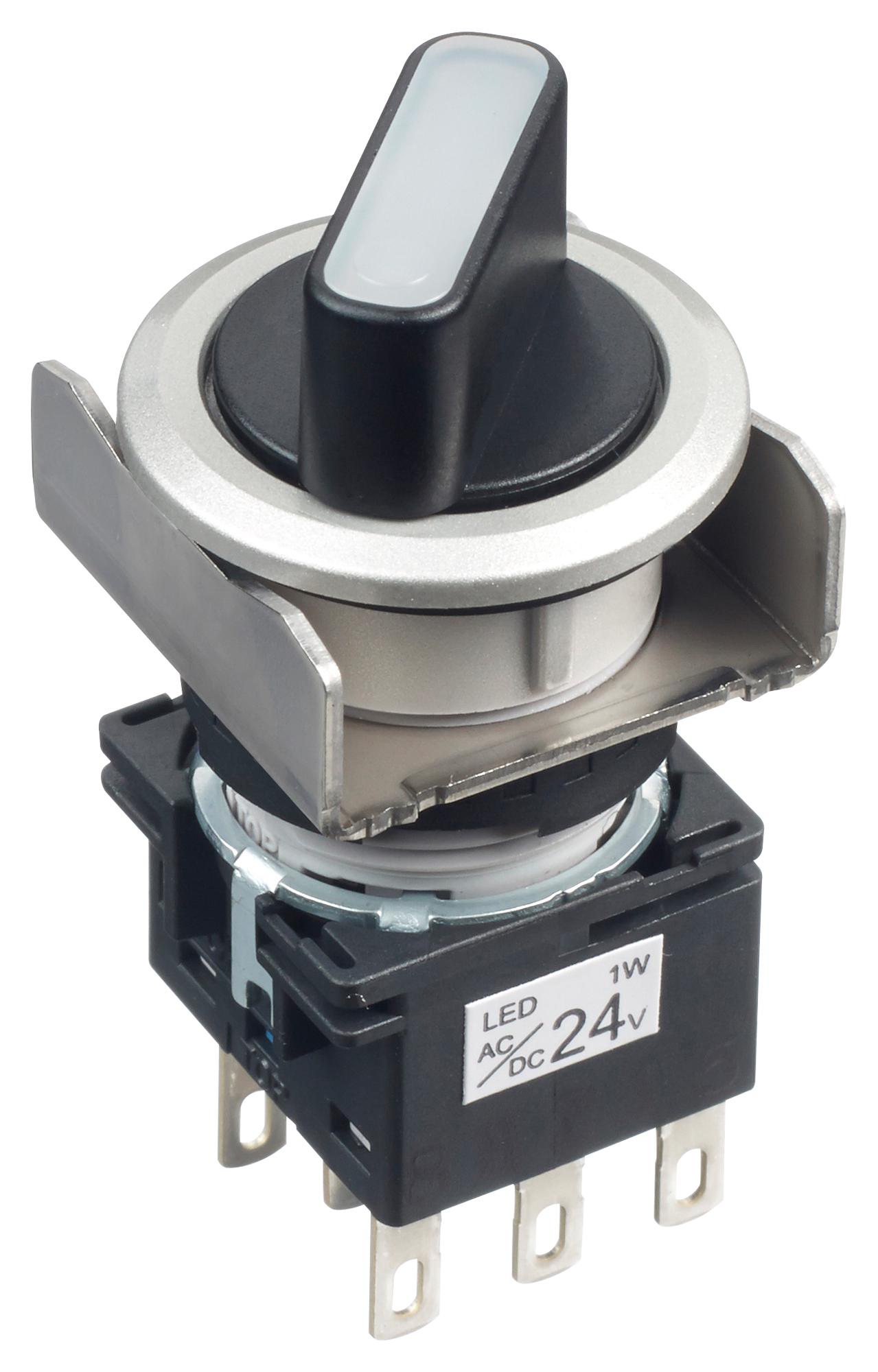 Idec Lb6Mf-2T64W Rotary Switch, 2 Pos, 5A, 250Vac