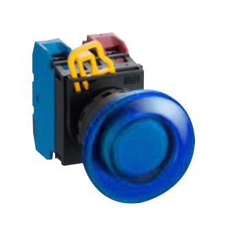 Idec Yw1L-M4E10Qm3S Pb Switch, Spst-No, 240Vac, Screw, Blue