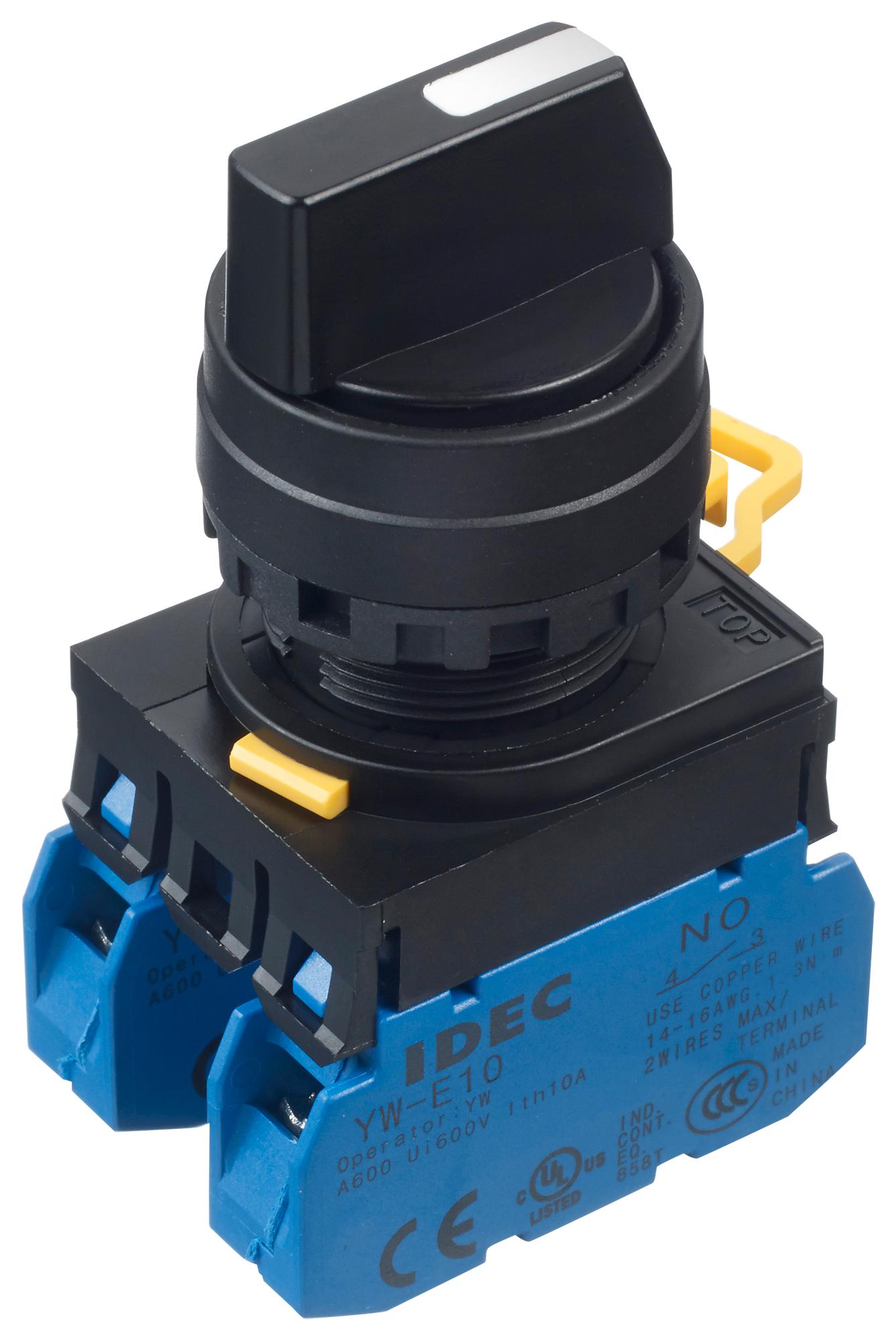 Idec Yw1S-31E20 Rotary Switch, 3 Pos, 10A, 120Vac