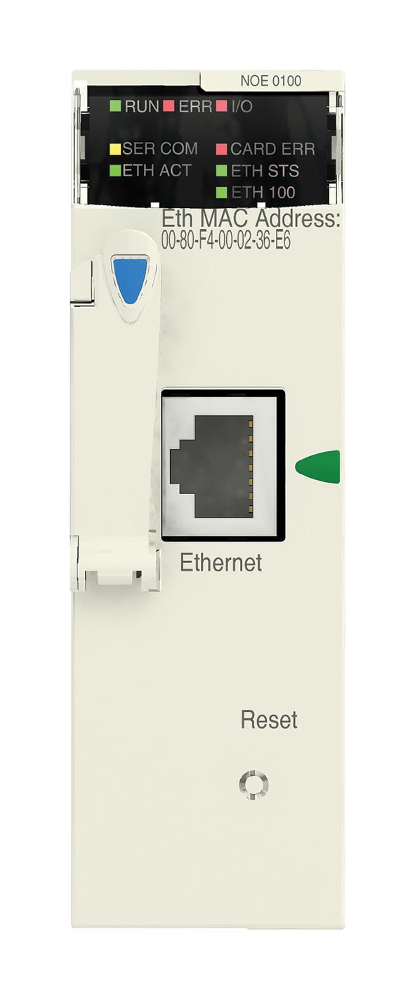 Schneider Electric Bmxnoe0100 Ethernet Module, Rack, Rj45, 24Vdc