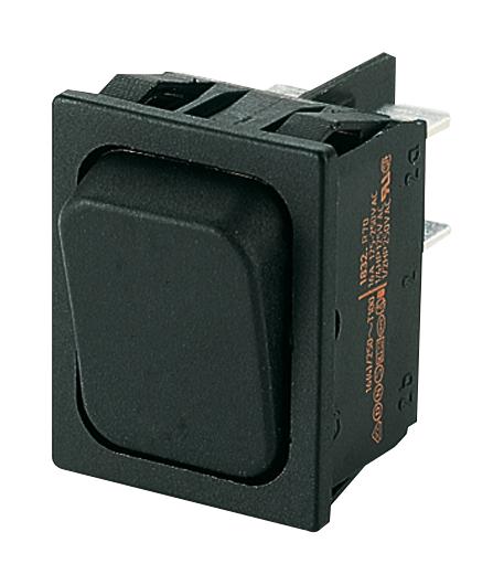 Marquardt 01834.3312-02 Rocker Switch, Dpdt, 16A, 250Vac, Black