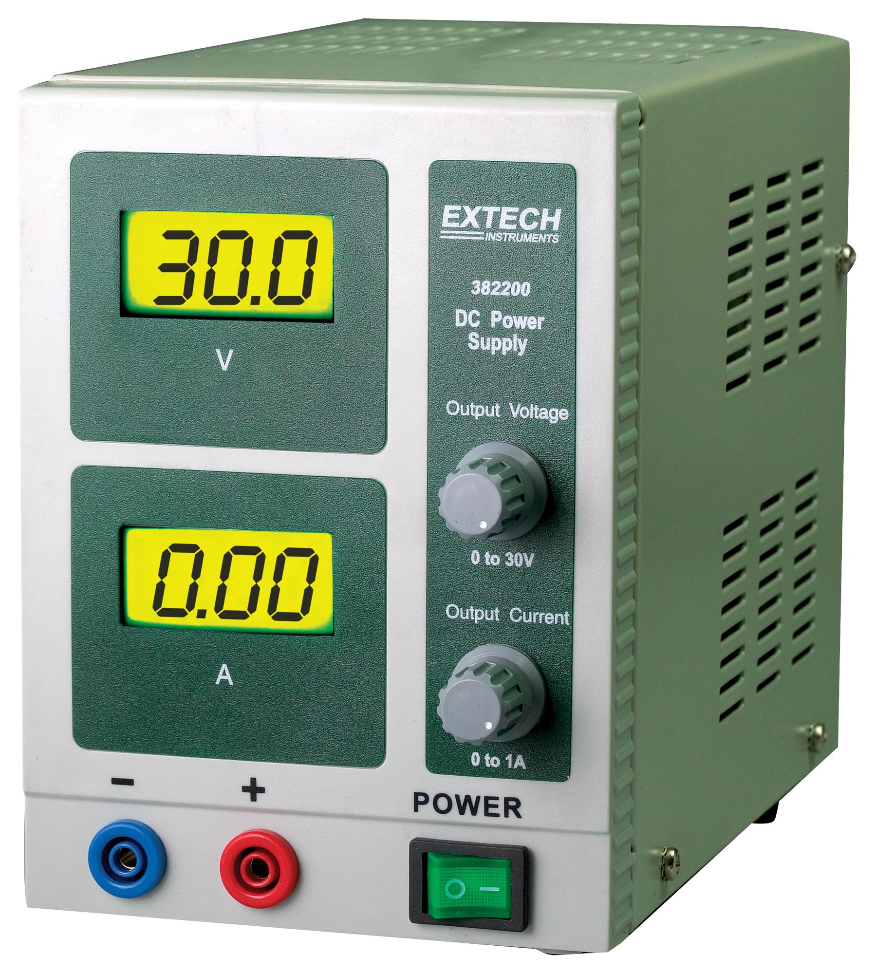 Extech Instruments 382200 Dc Power Supply, 1 Output, Adj, 1A/30V