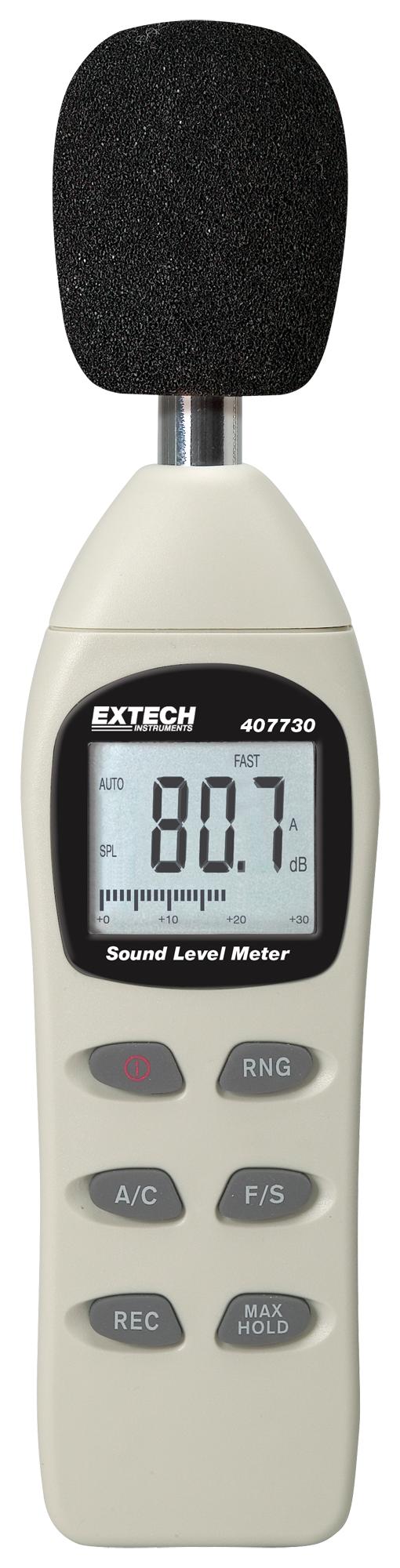 Extech Instruments 407730 Digital Sound Level Meter, 40-130Db, Lcd