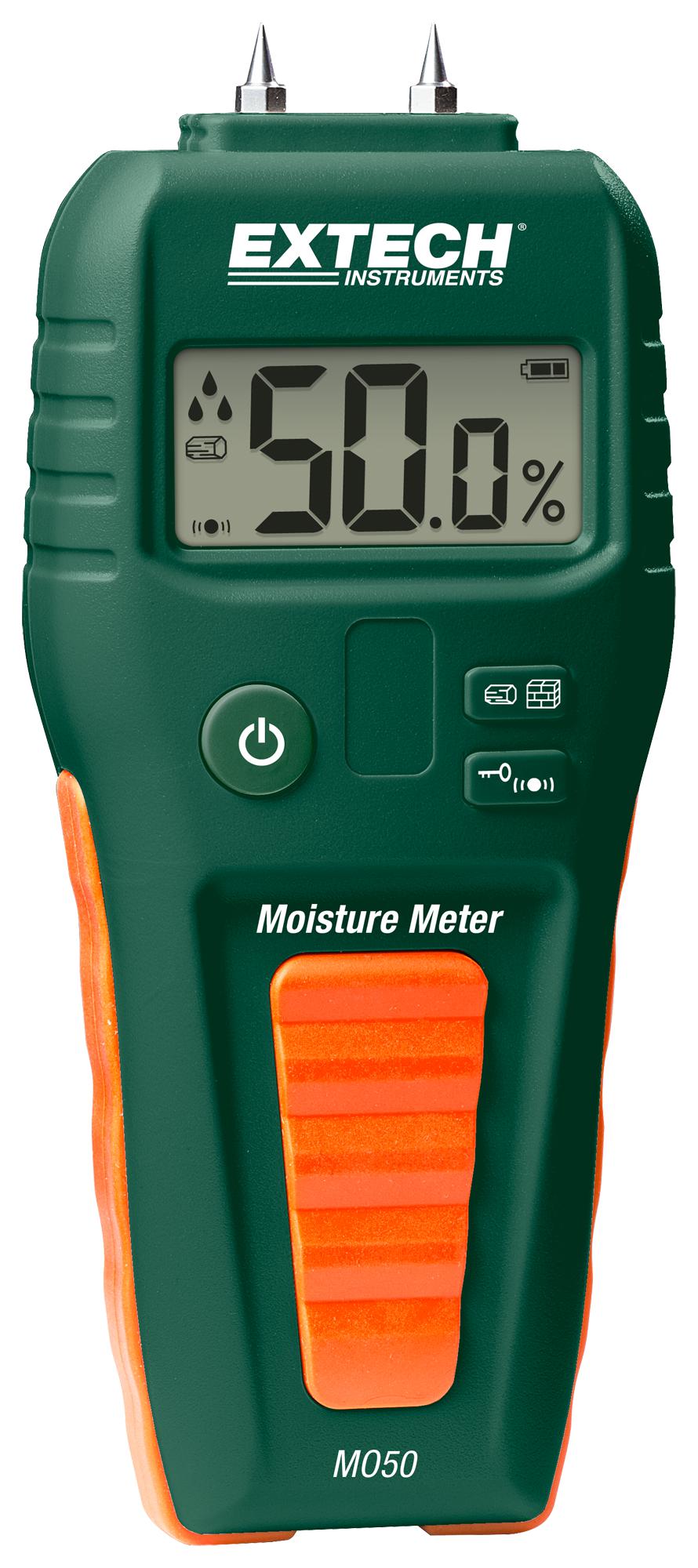 Extech Instruments Mo50 Compact Moisture Meter, 5-50%/1.5-33%