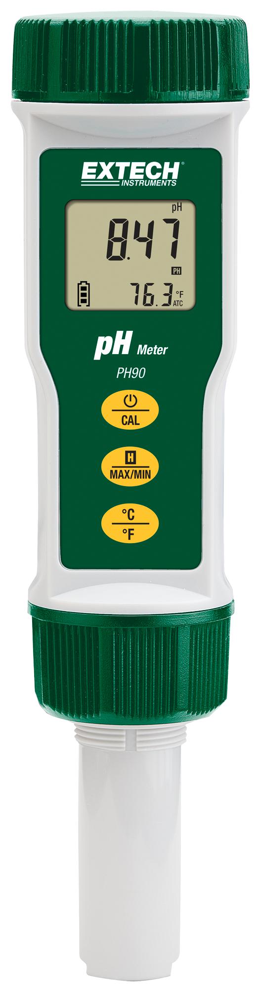 Extech Instruments Ph90 Waterproof Ph/temperature Meter, 0-14Ph