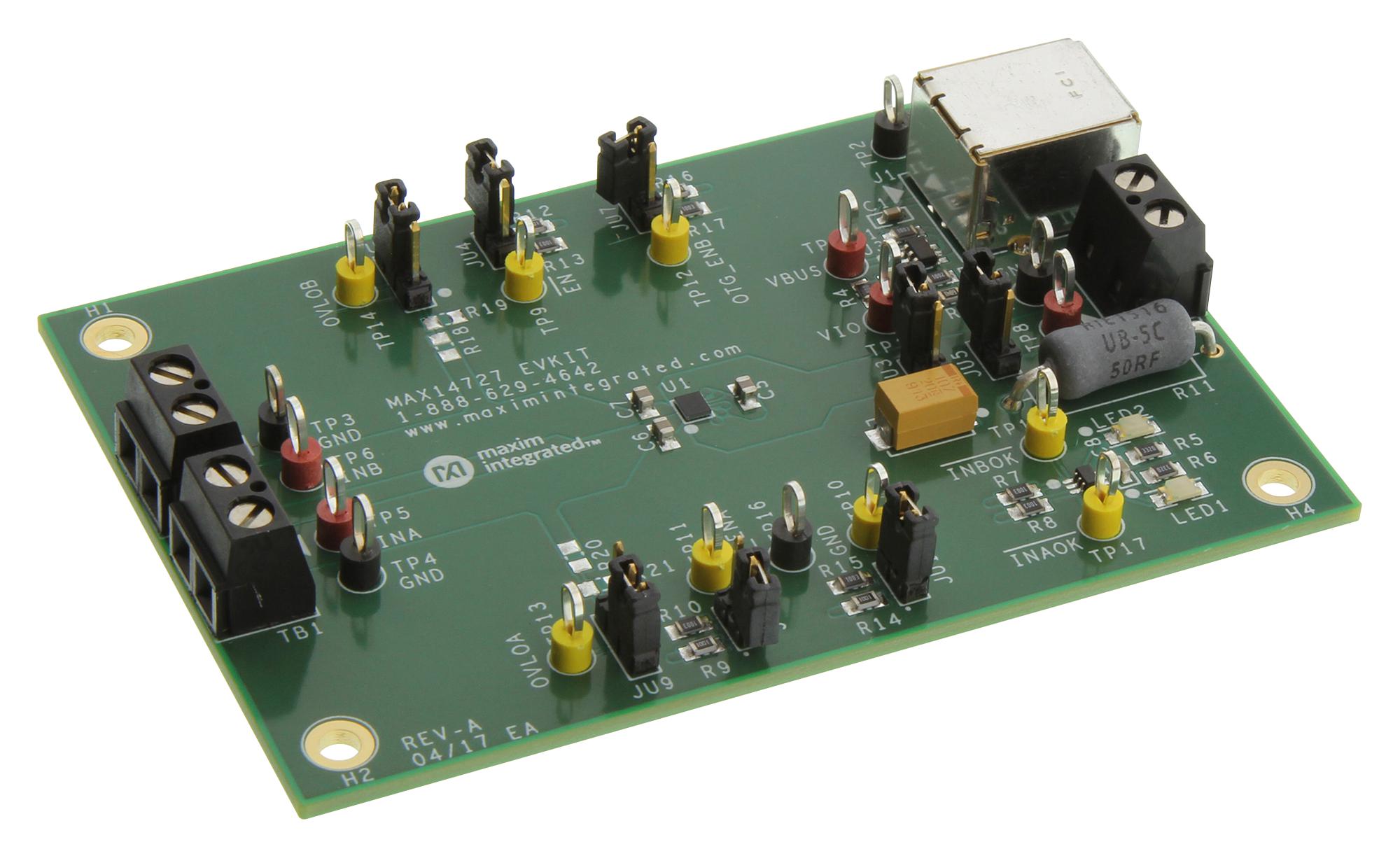 Analog Devices Max14727Evkit# Eval Board, Overvoltage Protection