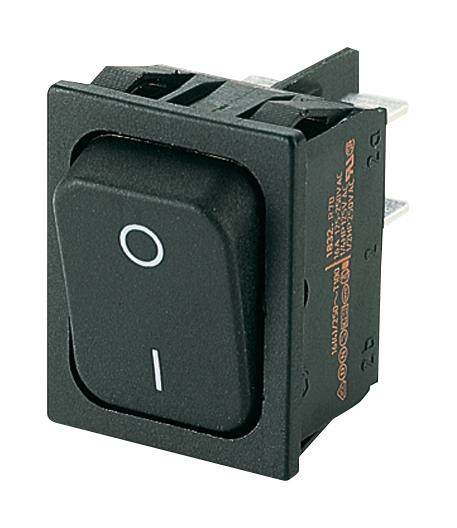 Marquardt 01832.9105-00 Rocker Switch, Dpst, 20A, 250Vac, Black