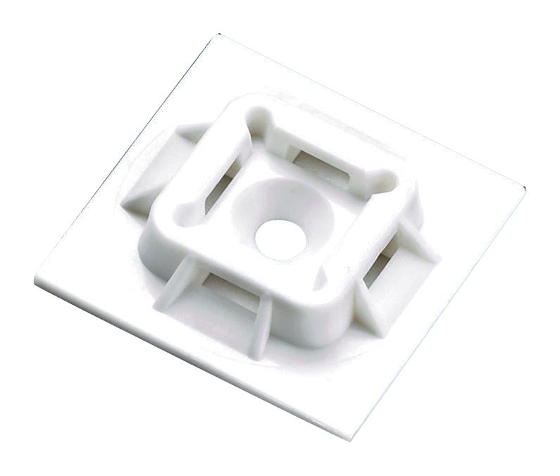 Panduit Abm100-A-C Cable Tie Mount, Nylon 6.6, White, Pk100