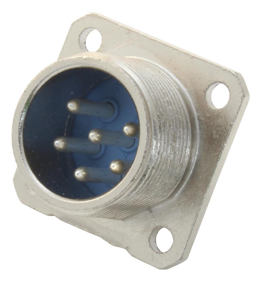 Jaeger 038355006 Circular Connector, Rcpt, 6Pos, Panel