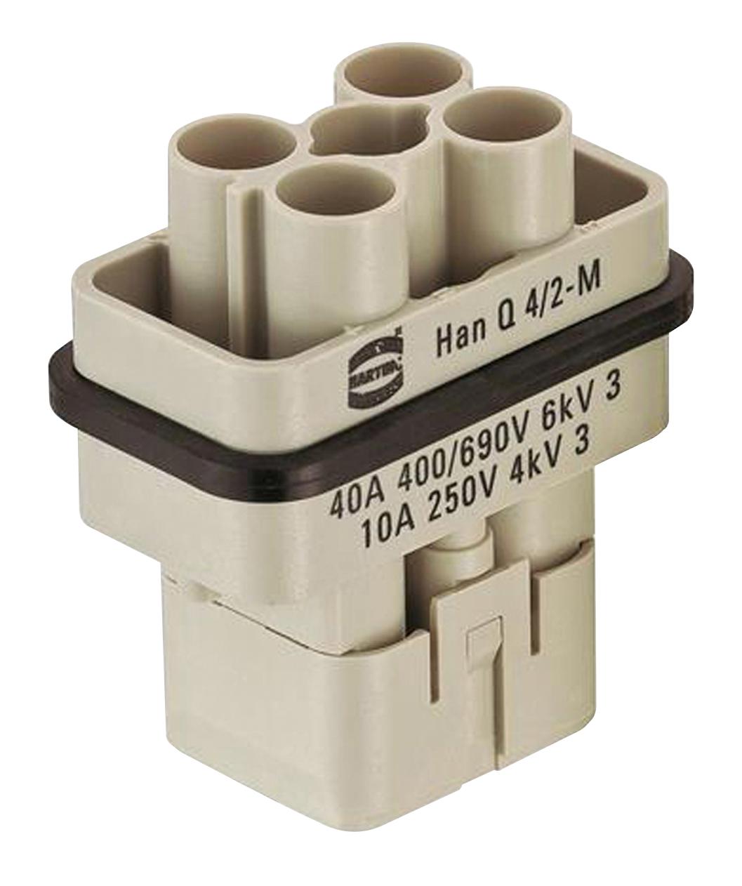 Harting 09120063041 Heavy Duty Insert, Plug, 4+2Sig, 6Mm2