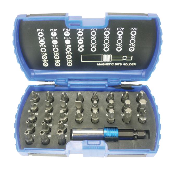 Duratool D0488- Bit - 2012-9C Screw Driver Bit Set, 31Pc, Steel