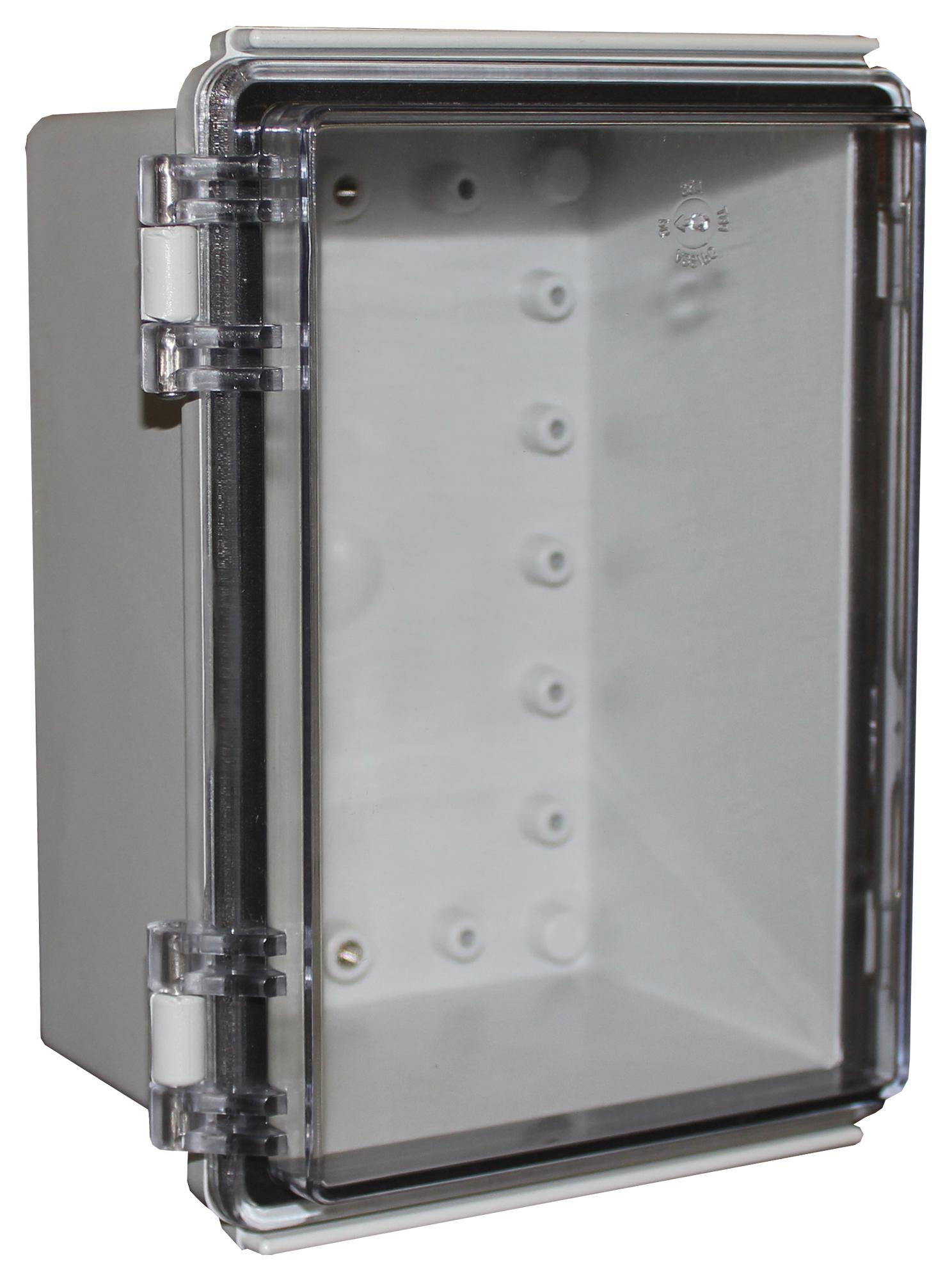 Camdenboss Chdx8-224C Enclosure, Heavy Duty, Pc, Grey/clear