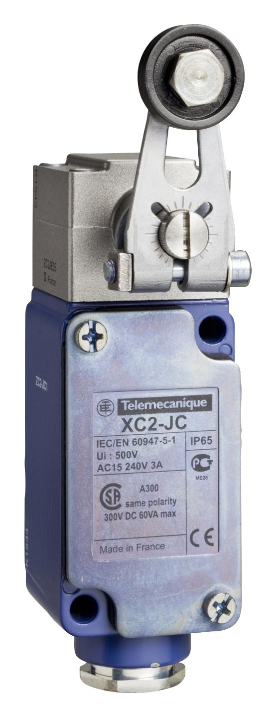 Telemecanique Sensors Xc2Jc10111 Limit Sw, Roller Lever, Spdt, 10A, 240V