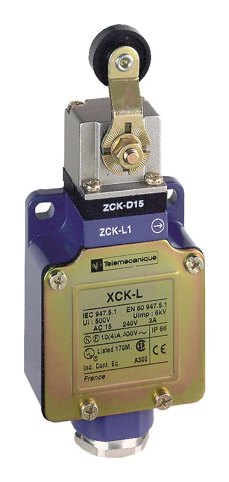 Telemecanique Sensors Xckl115H7 Limit Sw, Lever, Spst-No/nc, 3A, 240V