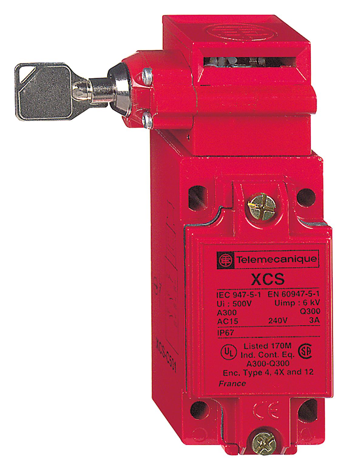 Telemecanique Sensors Xcsc502 Safety Sw, Dpst-No, Spst-Nc, 3A, 240V