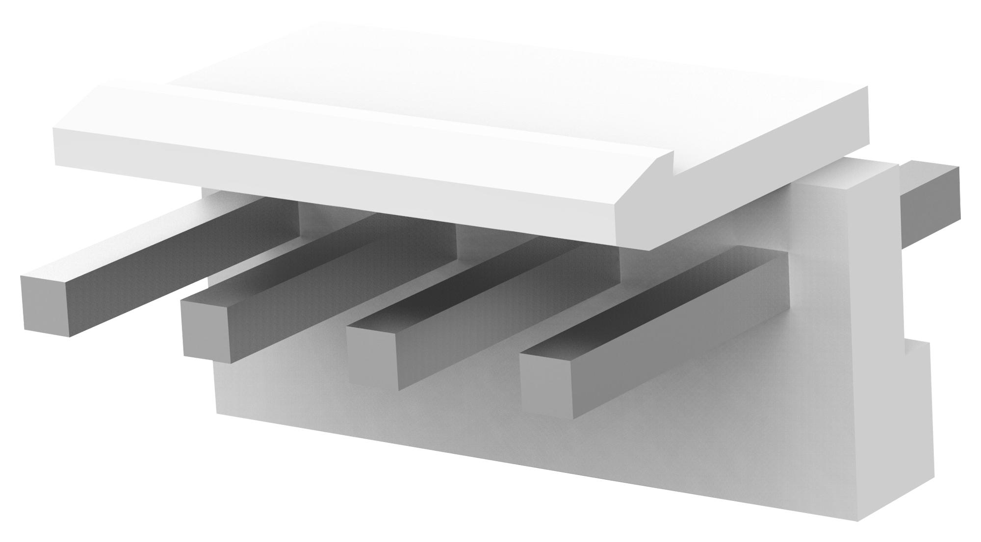 Amp - Te Connectivity 1-1123723-4 Connector, Header, 4Pos, 1Row, 3.96Mm