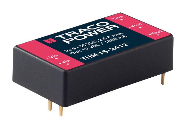 Traco Power Thm 15-2423 Dc-Dc Converter, Medical, 2 O/p, 15W